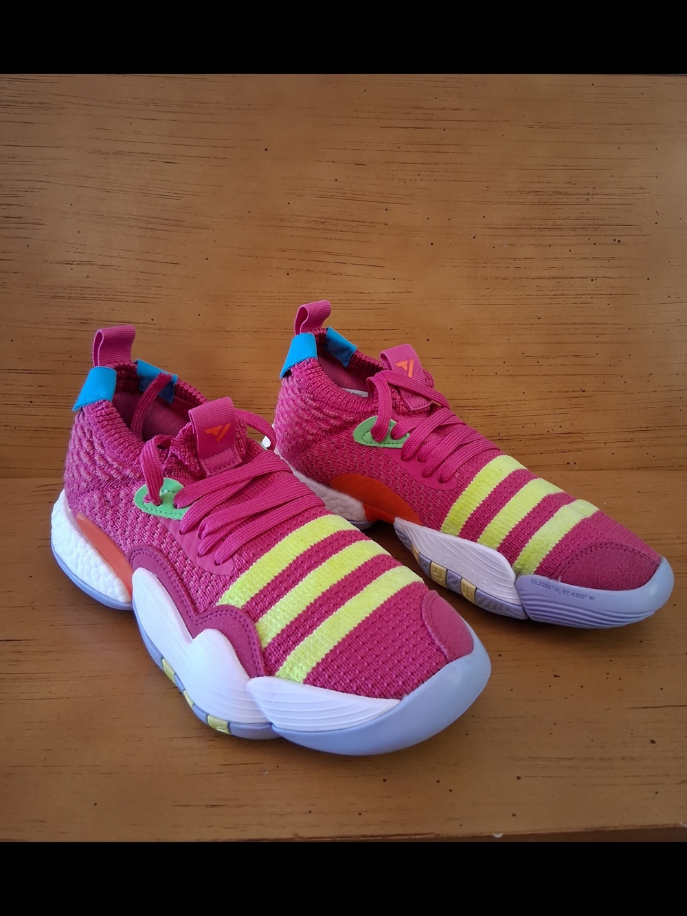 Kids' Bright Pink & Yellow Athletic Sneakers